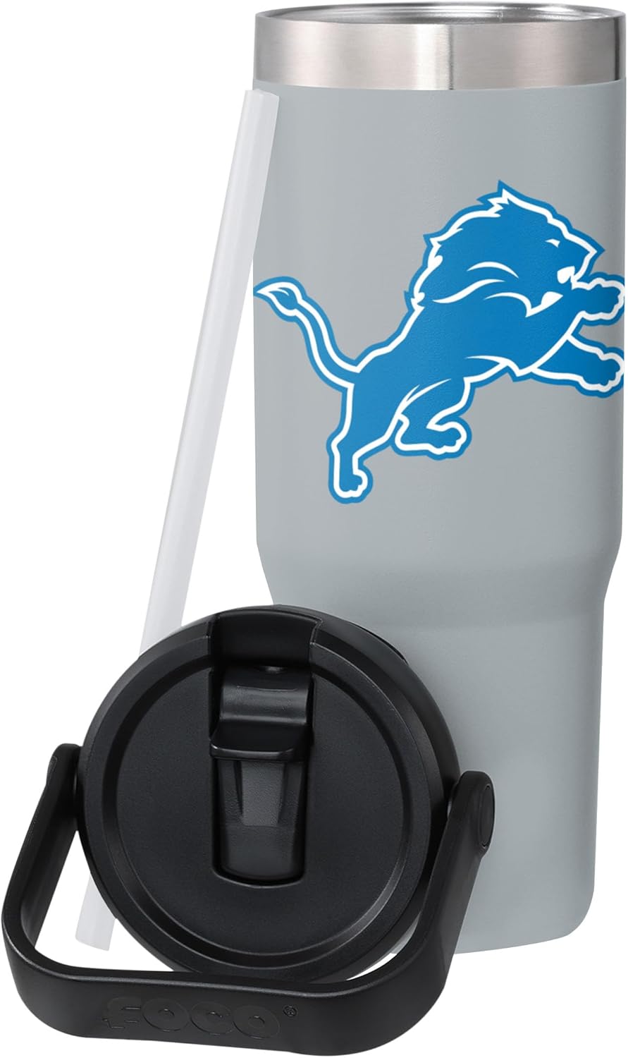FOCO Unisex NFL Team Logo Insulated Travel Mug 30oz Straw Tumbler - Image 3