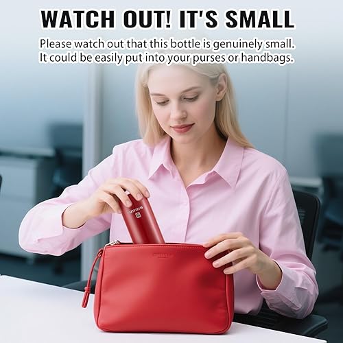 Miniatura 2 de Botella térmica pequeña delgada con aislamiento al vacío de 9.6 fl oz9.6 onzas, botella de agua térmica de acero inoxidable, termo para bebidas