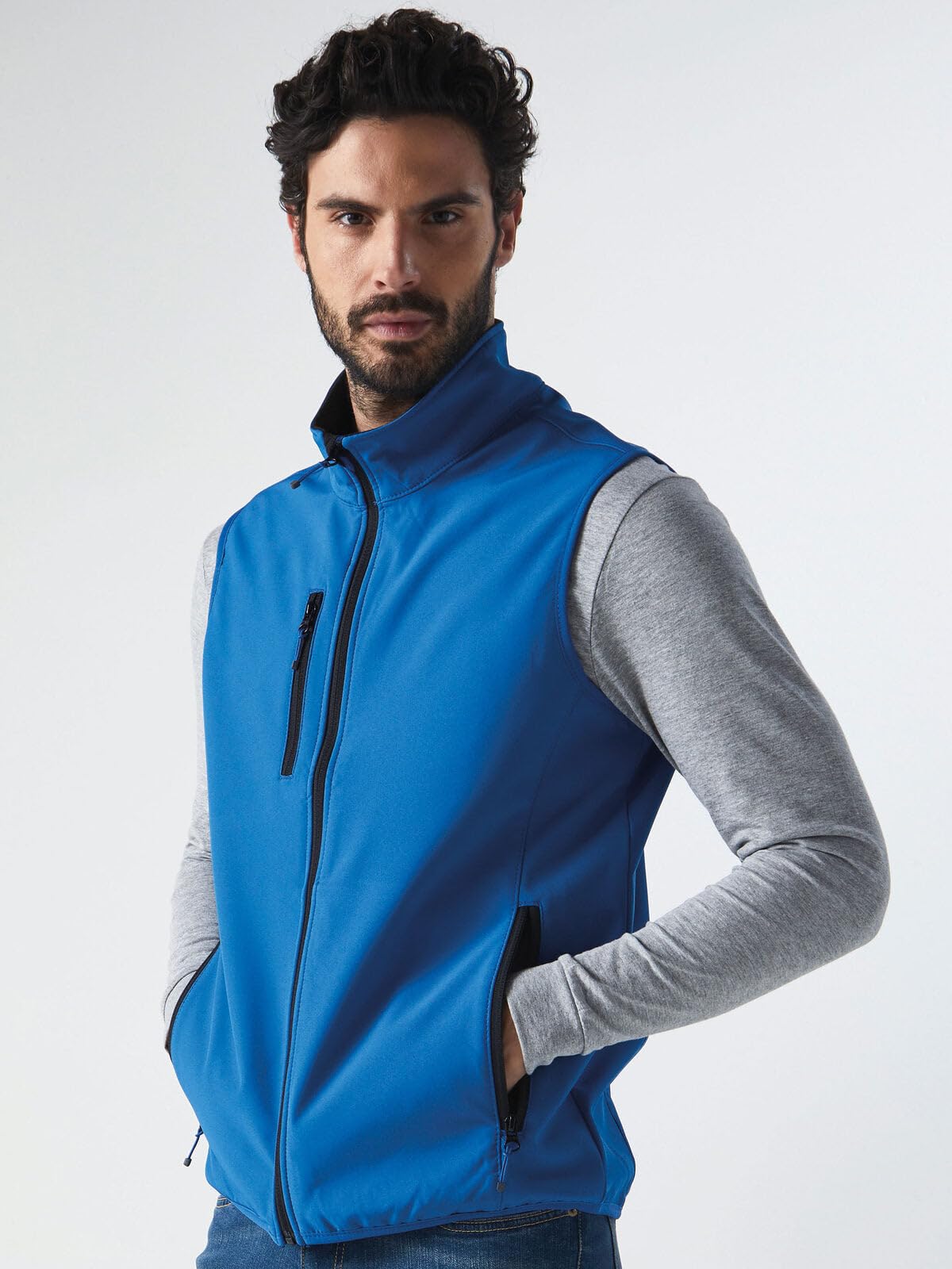 CHEMAGLIETTE! Gilet Giacca Smanicata Da Lavoro Softshell, 96% Poliestere, 4% Elastan, Con Tasche