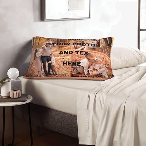 Miniatura 6 de Funda de almohada personalizada, funda de almohada personalizada con impresión de doble cara con imágenes, fotos, texto, almohadas decorativas