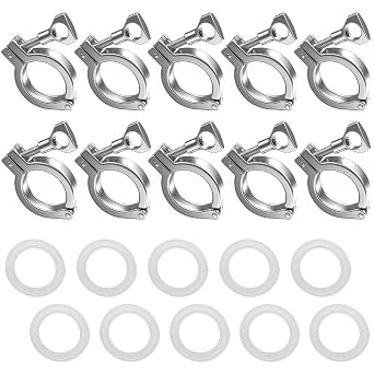 10PCS 1.5" 304 Stainless Steel Tri-clamp