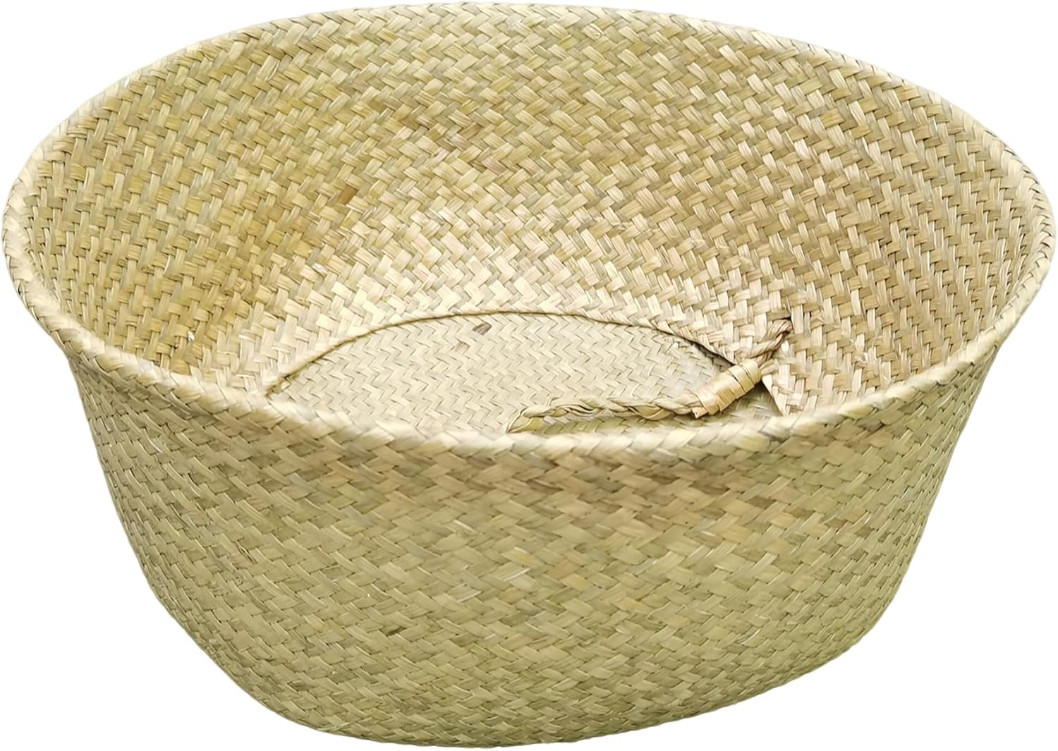 FixtureDisplays 14" X 16" X 10.5" Woven Sea Grass Belly Basket Plant Pot Handmade Home Decor Storage Plants, Laundry, Picnic, Beach Bag and Grocery Basket 22023-FBA
