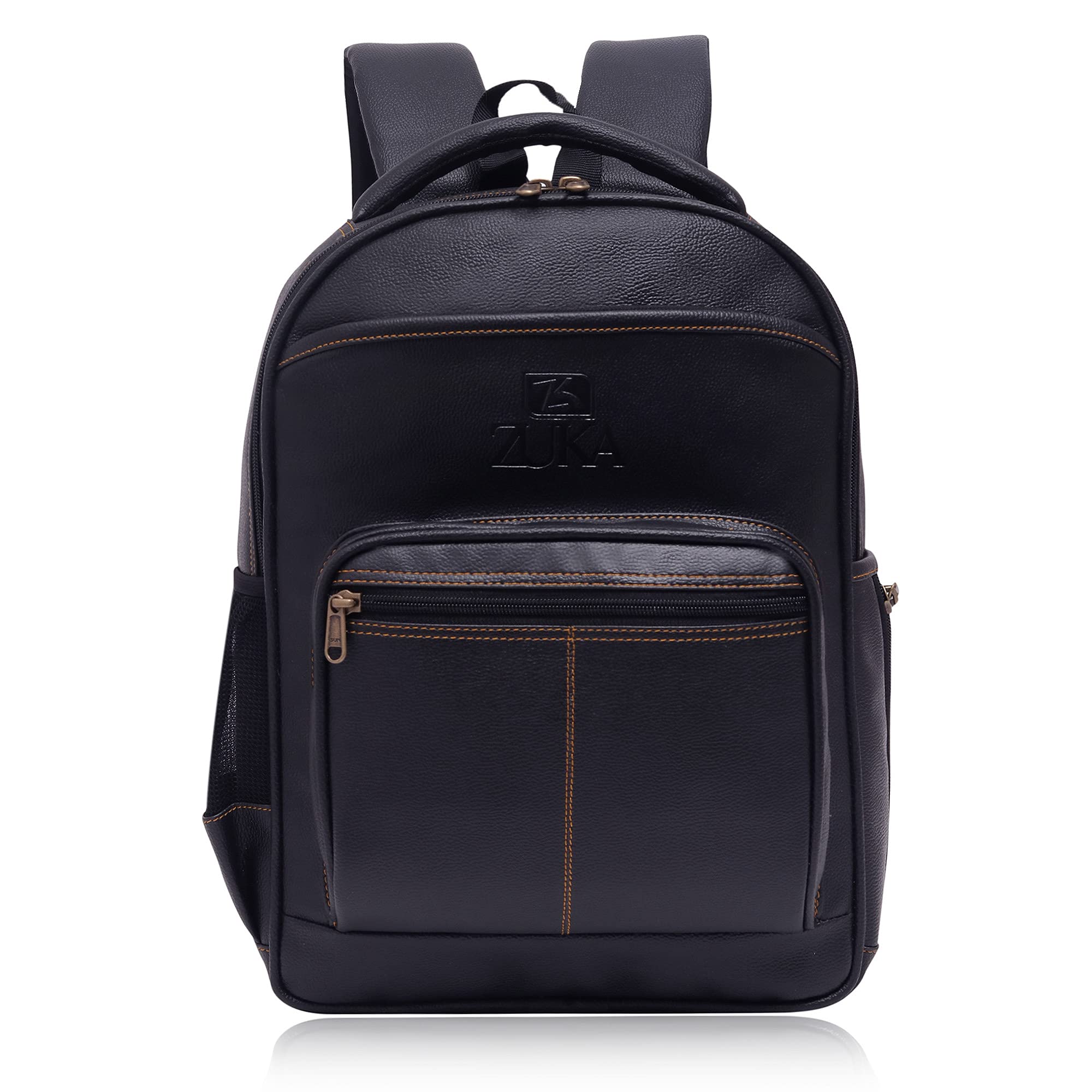 ZUKA Synthetic Leather Luxur Anti Theft Laptop Backpack Travel Backpack college Backpack for Men and Women for 15.6Inch Laptop (Black-gold) (B0B21RDLMN) Amazon Price History, Amazon Price Tracker