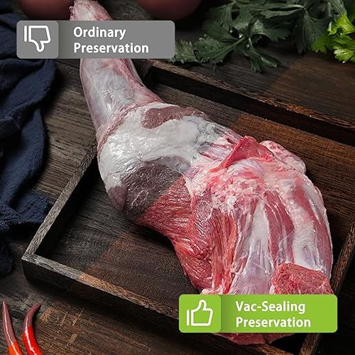 Miniatura 6 de Bonsenkitchen Sellador al vacío, máquina selladora de alimentos multifuncional con 1 bolsa de rollo + 5 bolsas, almacenamiento de bolsas  cortador