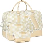 Sac de semaine pour les femmes, IBFUN Sac à dos de voyage 21" Ensemble de sacs de nuit pour femmes avec compartiment de chaussures 21.5" Ordinateur portable, parfait pour les voyages/affaires (Leopard)