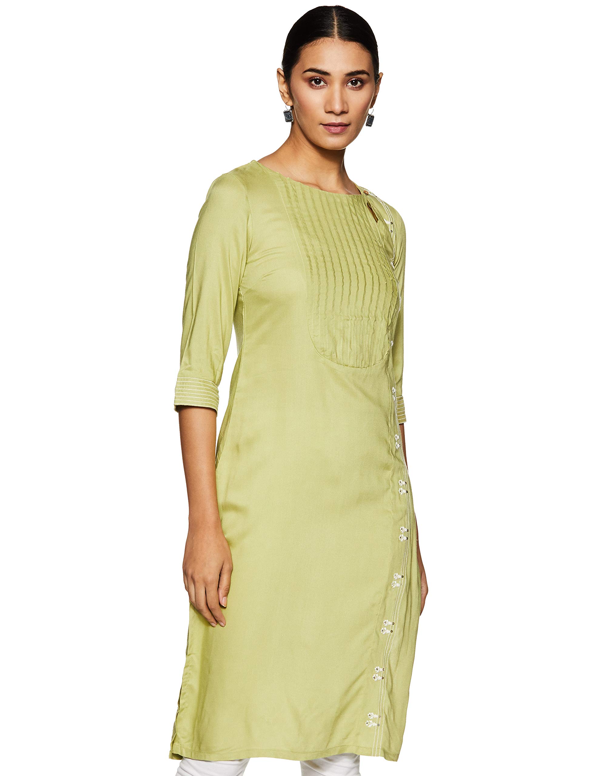 W for Woman Women's Rayon Straight Kurta