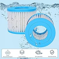 Vista 4 de Cartucho tipo , reemplazo de filtro de spa, Lay-Z-Spa, filtros para bañera de hidromasaje Coleman SaluSpa 90352E 58323, paquete de 6
