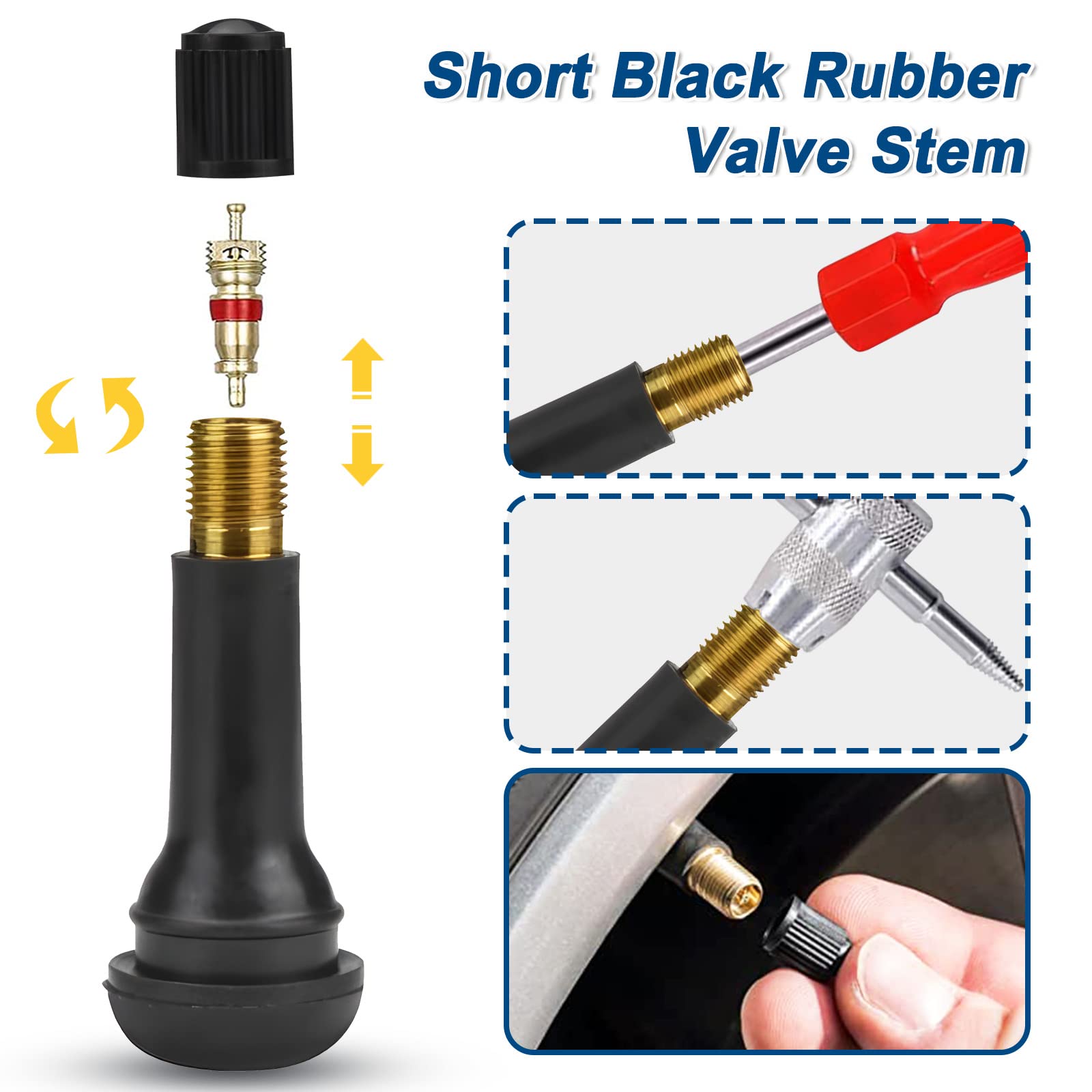 Kit Riparazione Valvole Pneumatici GTIWUNG - Estrattore Valvole TR414, 23 Pezzi - Foto 2