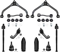 Vista 102 de Detroit Axle - Kit de suspensión completo de 12 unidades para Dodge Ram 1500 4x4 solamente - 2 brazos de control superiores y rótulas, 2 rótulas