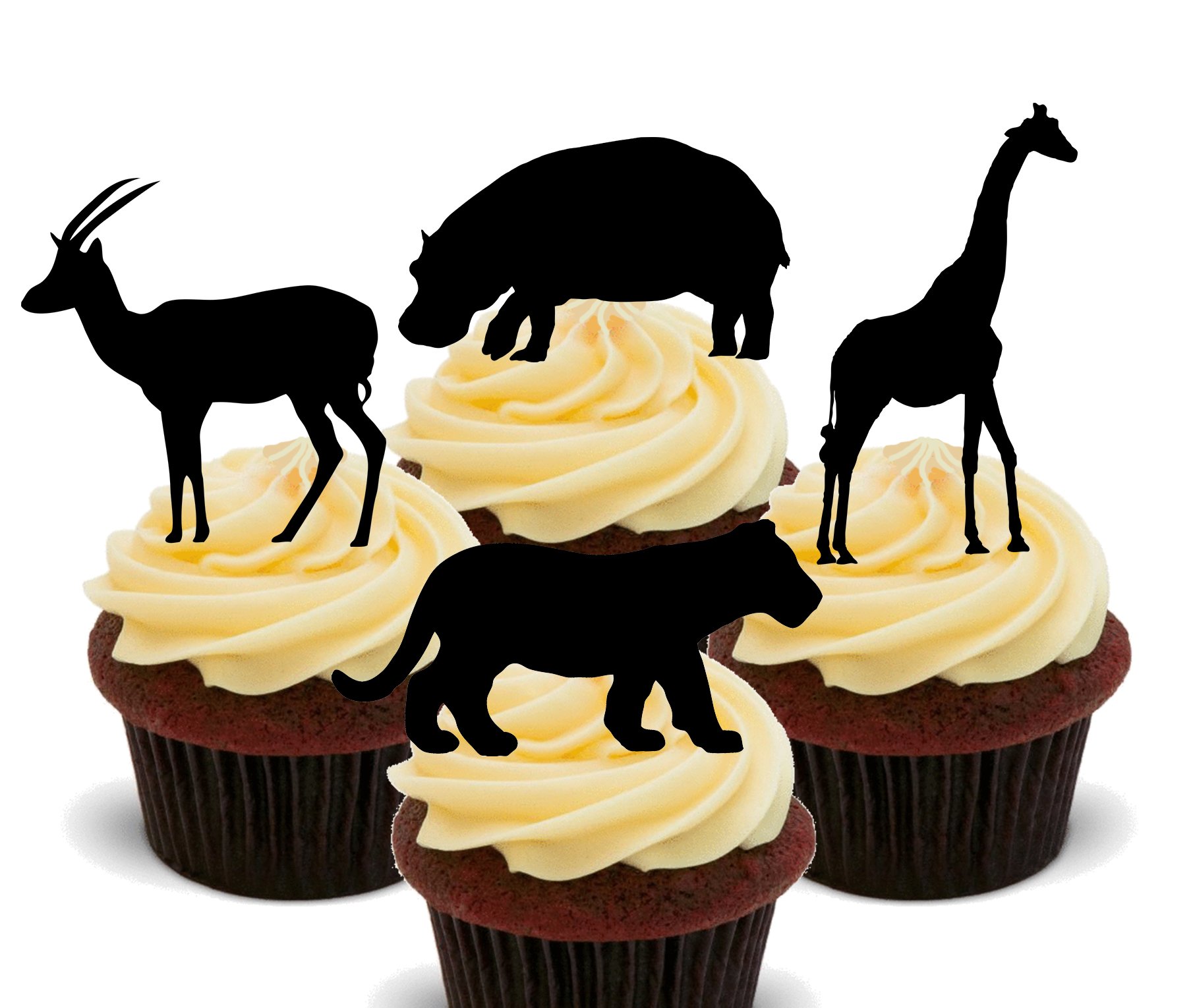 Buy Made4You African Animals/Safari Animals Silhouettes Edible Cupcake