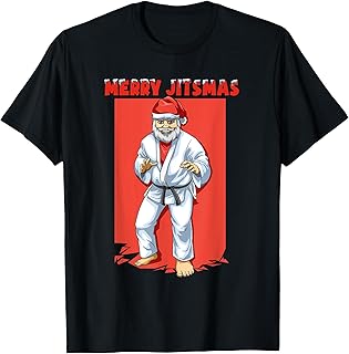 Funny Santa Claus Christmas Brazilian Jiu Jitsu T-Shirt