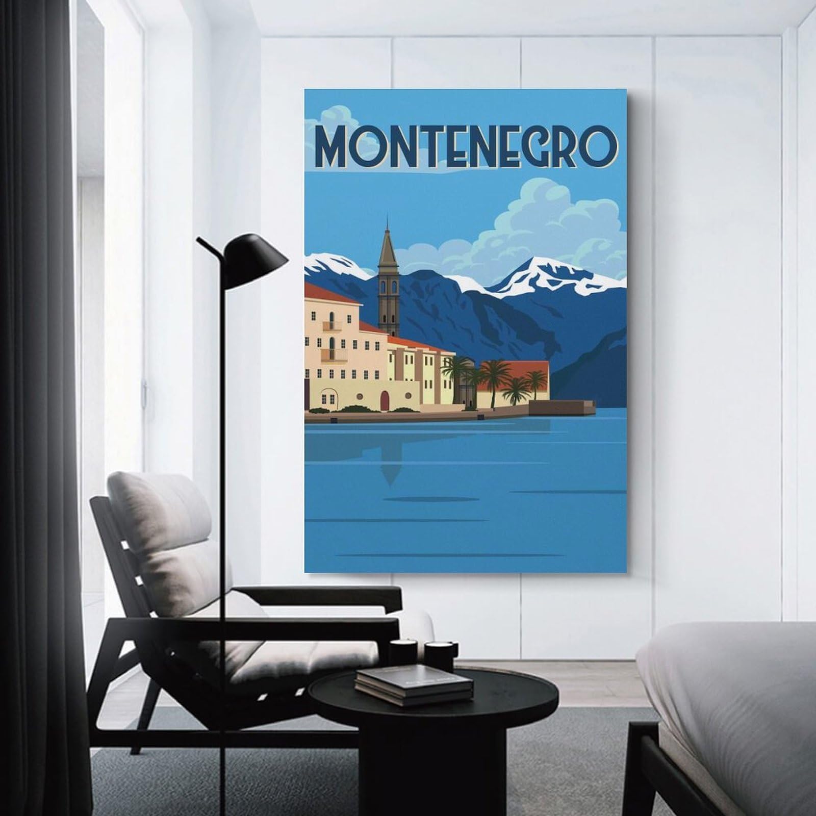 Junmoney Canvas Art Print Montenegro Travel (2), 24x36inch(60x90cm), for Gallery Wall Layouts in Home Or Office, A Versatile Canvas Print for Layering
