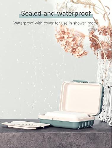 Miniatura 4 de Jabonera de viaje con tapa  Caja de jabón drenante para ducha  Estuche compacto para jabón de viaje a prueba de fugas para camping, senderismo,