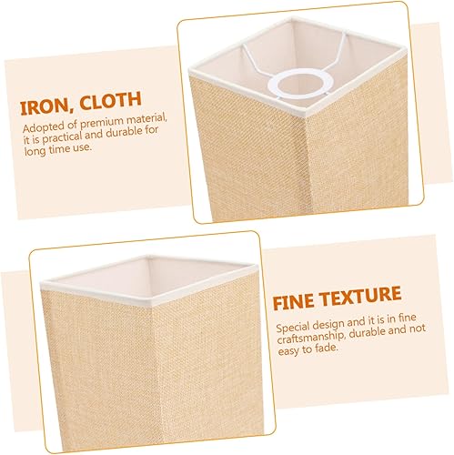 Miniatura 5 de DOITOOL Pantalla de tambor de arpillera para lámpara colgante pantalla de escritorio E27 tela lámpara lámpara colgante sombra lámpara de escritorio