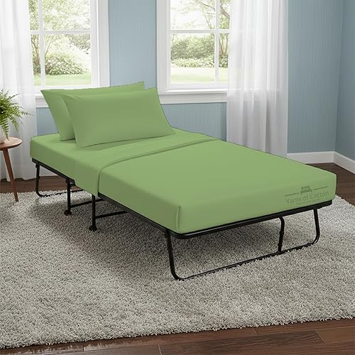 Yarns of Cotton 4 sábanas para litera de cuna, 30 x 80 pulgadas, color salvia sólido, sábanas tamaño cuna de 4 a 8 pulgadas de profundidad