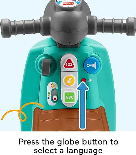 Miniatura 3 de Fisher-Price Juguete de Montar para Niños Pequeños Laugh & Learn Smart Stages Cruise Along Scooter con Luces, Música y Aprendizaje para Bebés de 1+