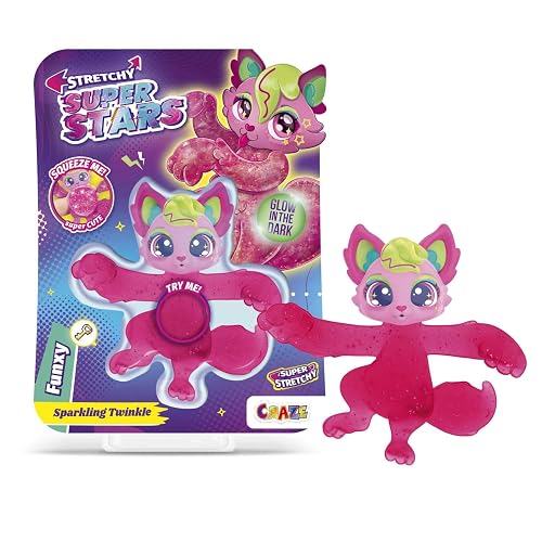 CRAZE Superstars Stretchy Funxy - Figuras Coleccionables con Relleno De Slime, Colores Intensos Y Brillantes…