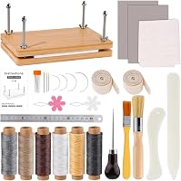 Set de legătorie de cărți LUPATDY, presă de cărți 30 x 19,2 cm, linii de legare, material textil pentru reparații, suport pliabil pentru restaurarea cărților vechi 1