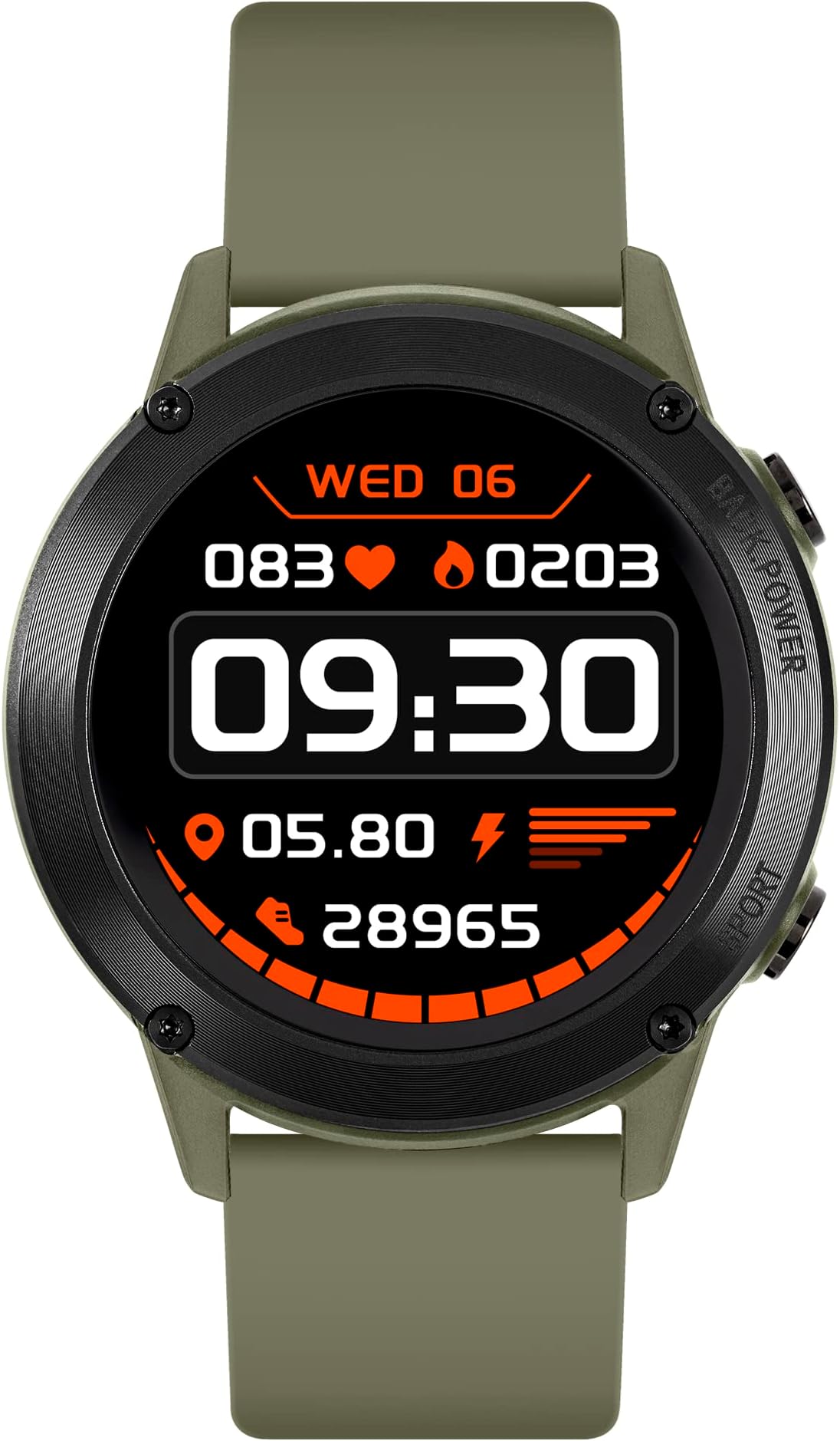 Series 18 Khaki Smart Watch With Built-In GPS, Full Colour Touch Screen and up to 10 Day Battery Life