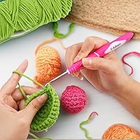 Vista 7 de Dasonwin Juego de 60 piezas de ganchos ergonómicos de ganchillo con estuche de viaje - Kit de agujas de ganchillo de aluminio para principiantes