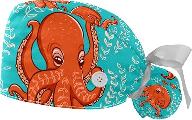 Cartoon Octopus Leaves : Clothing 