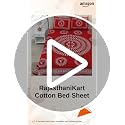 Image of RajasthaniKart Pure 100% Cotton Double Bed Sheet with 2 Pillow Covers (Bedsheet for Double Bed Cton, Red, 5275)