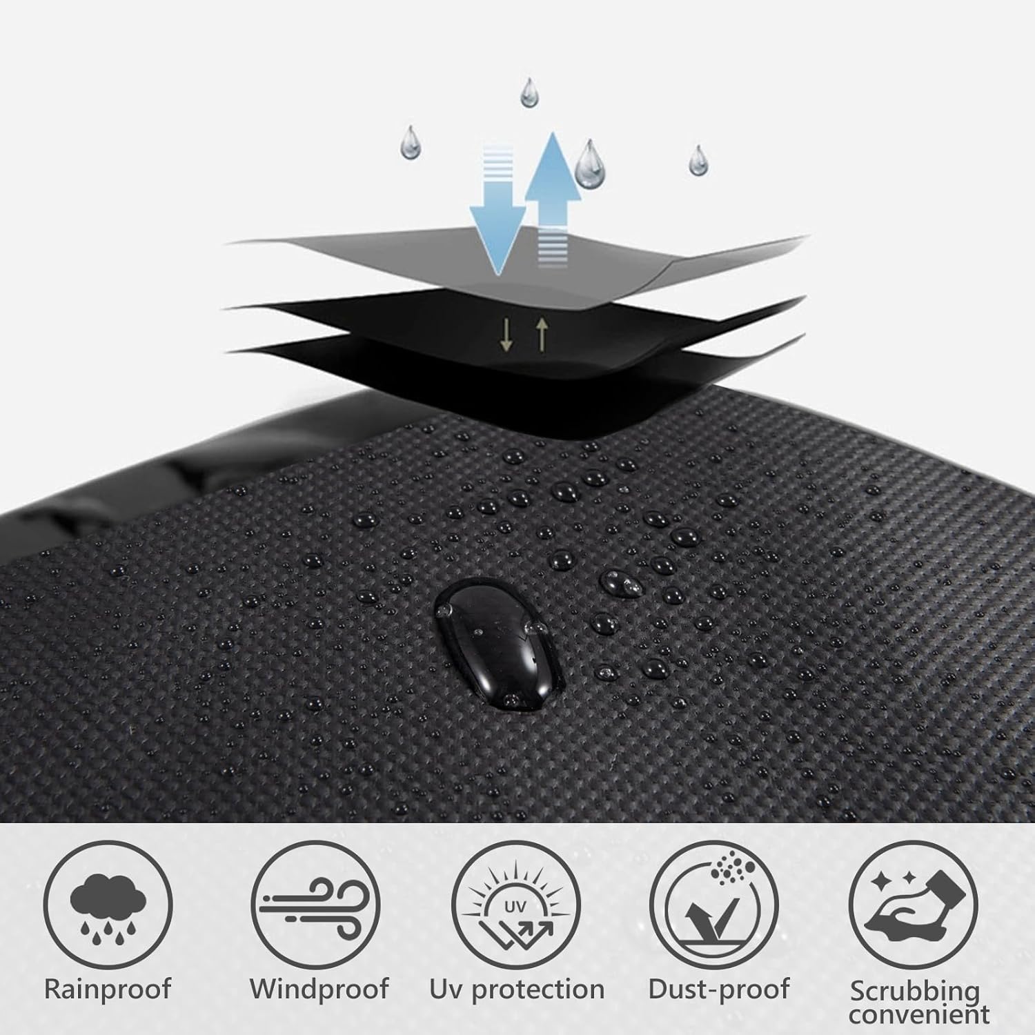 Grill Cover for Weber Traveler Portable Gas Grill 9010001,Weber Traveler Grill CoverHeavy Duty Waterproof 600D Oxford Fabric Grill Cover Portable with Coleman Roadtrip Accessories (Black-2)