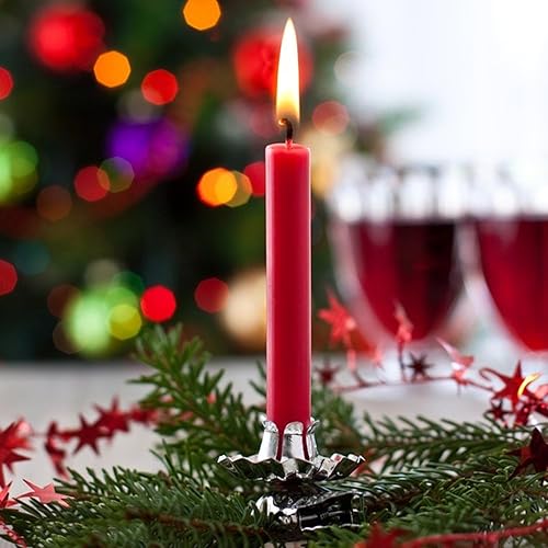 Miniatura 4 de Portavelas con clip plateado para árbol de Navidad, clips de metal para velas de Navidad, fiesta de cumpleaños, juego de 10 portavelas (forma de