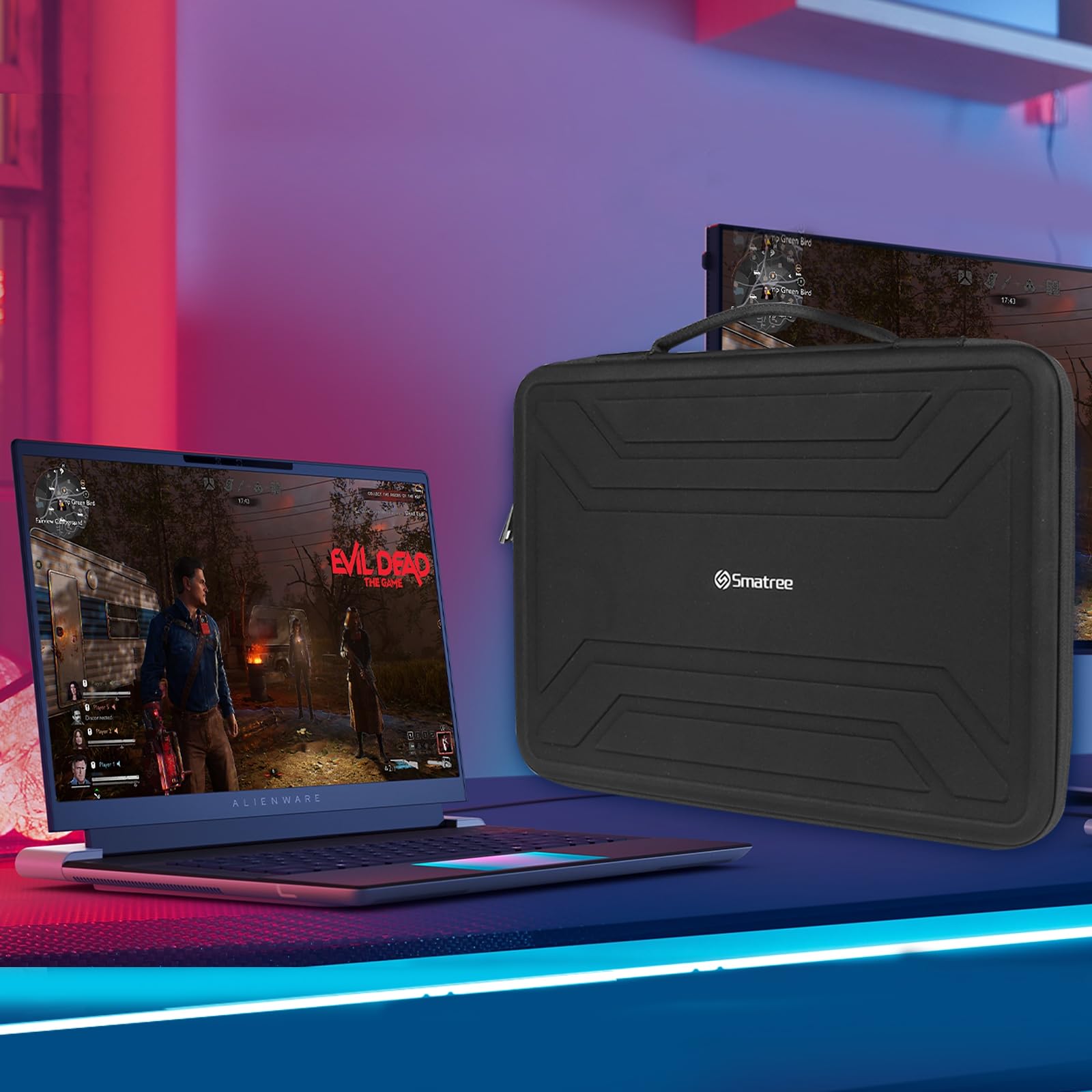 Smatree 16 Zoll Laptop Hülle für Alienware X16, Alienware m16 Gaming Laptop, Harte Schutzhülle Tasche, Schlanke Tragetasche, Wasserabweisend（Nicht kompatibel mit Alienware m16 R2）