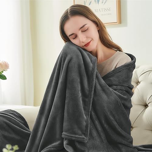 Miniatura 207 de BEDELITE Fleece Blanket White Throw Blanket for Couch & Bed, Luxury Plush Cozy Fuzzy Blanket 50" x 60", Super Soft Warm Lightweight Throw Blanket