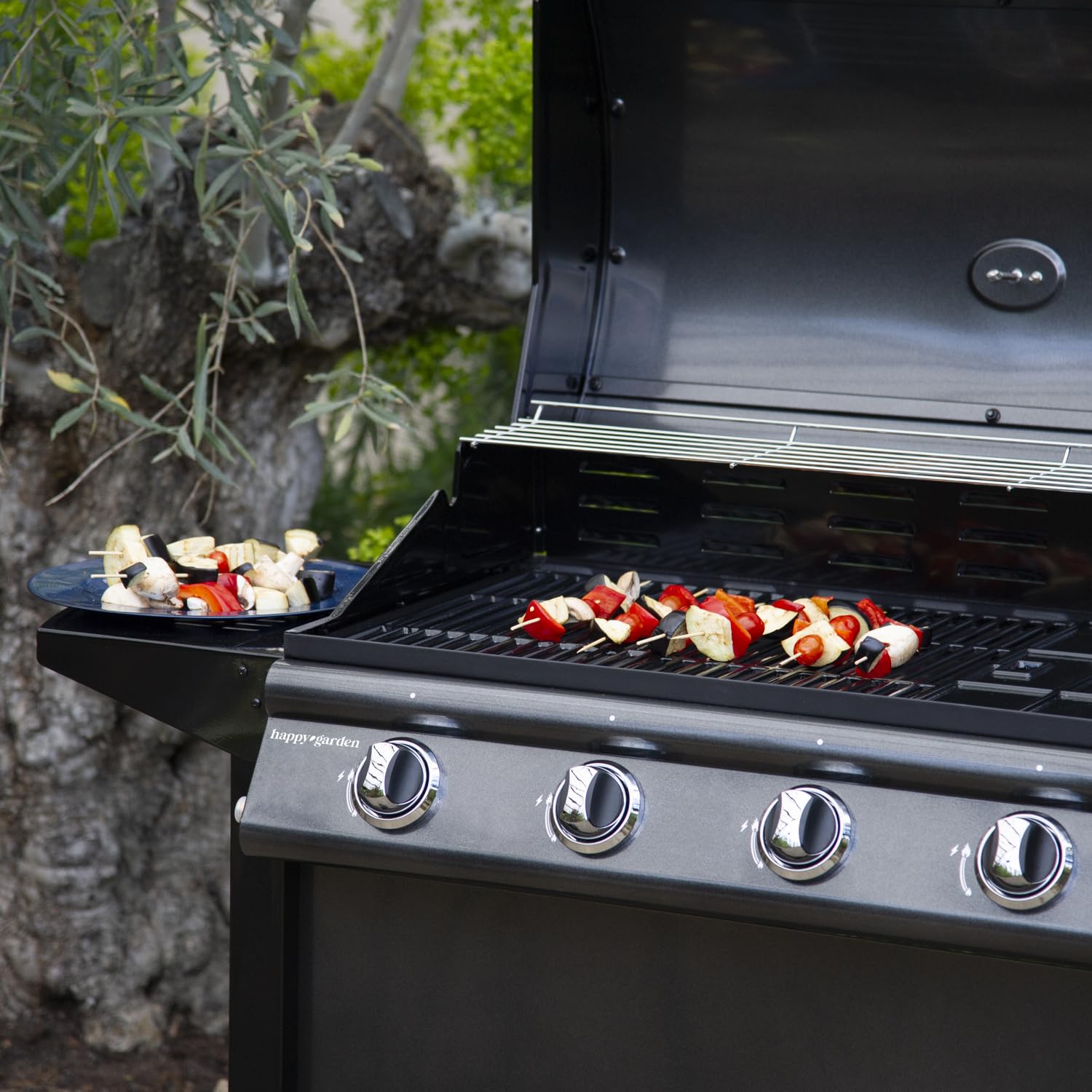 Happy Garden Barbecue au gaz RENO - 4 brûleurs avec thermomètre 14kW