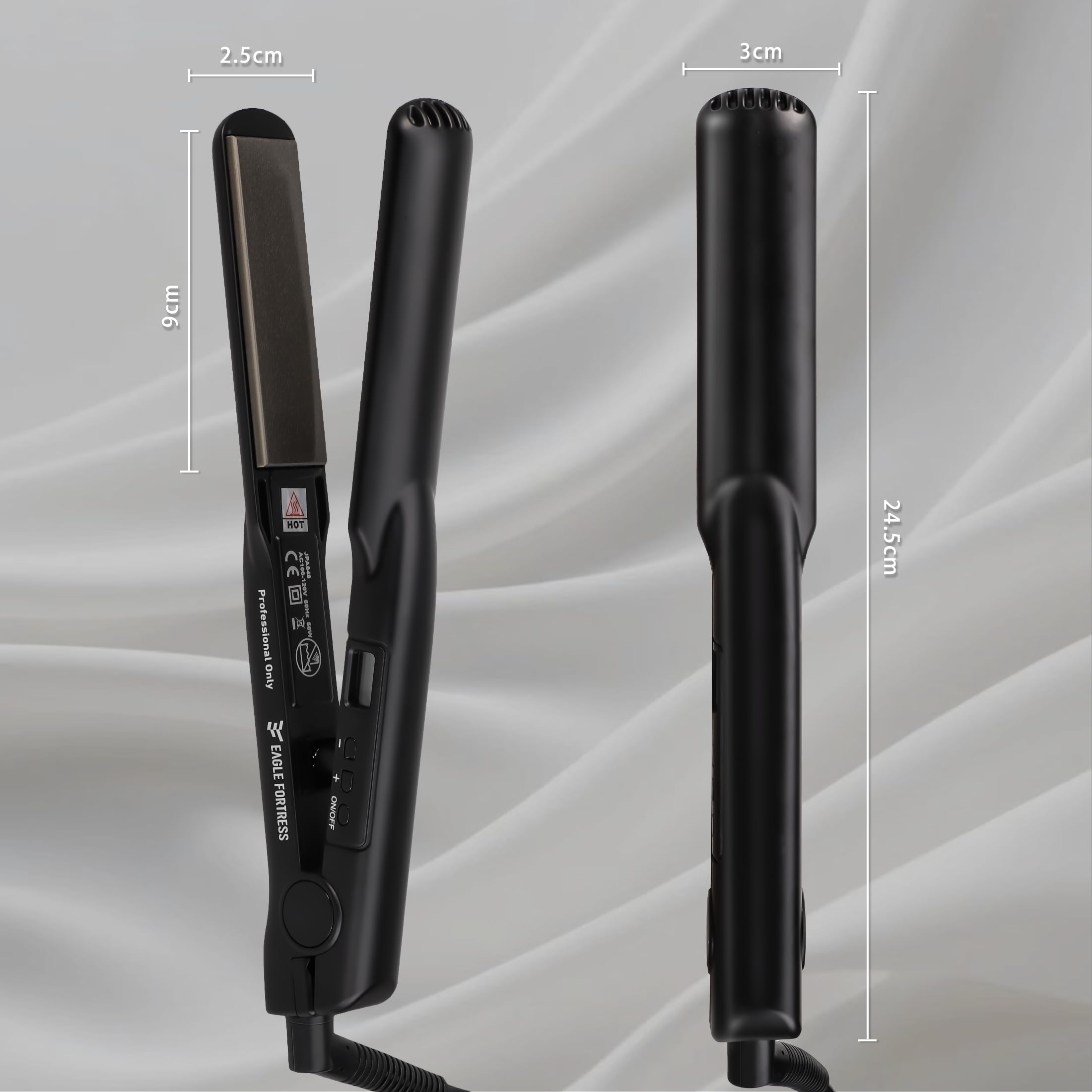 EAGLE FORTRESS Professionelles 2-in-1 Glätteisen mit Keramikplatten