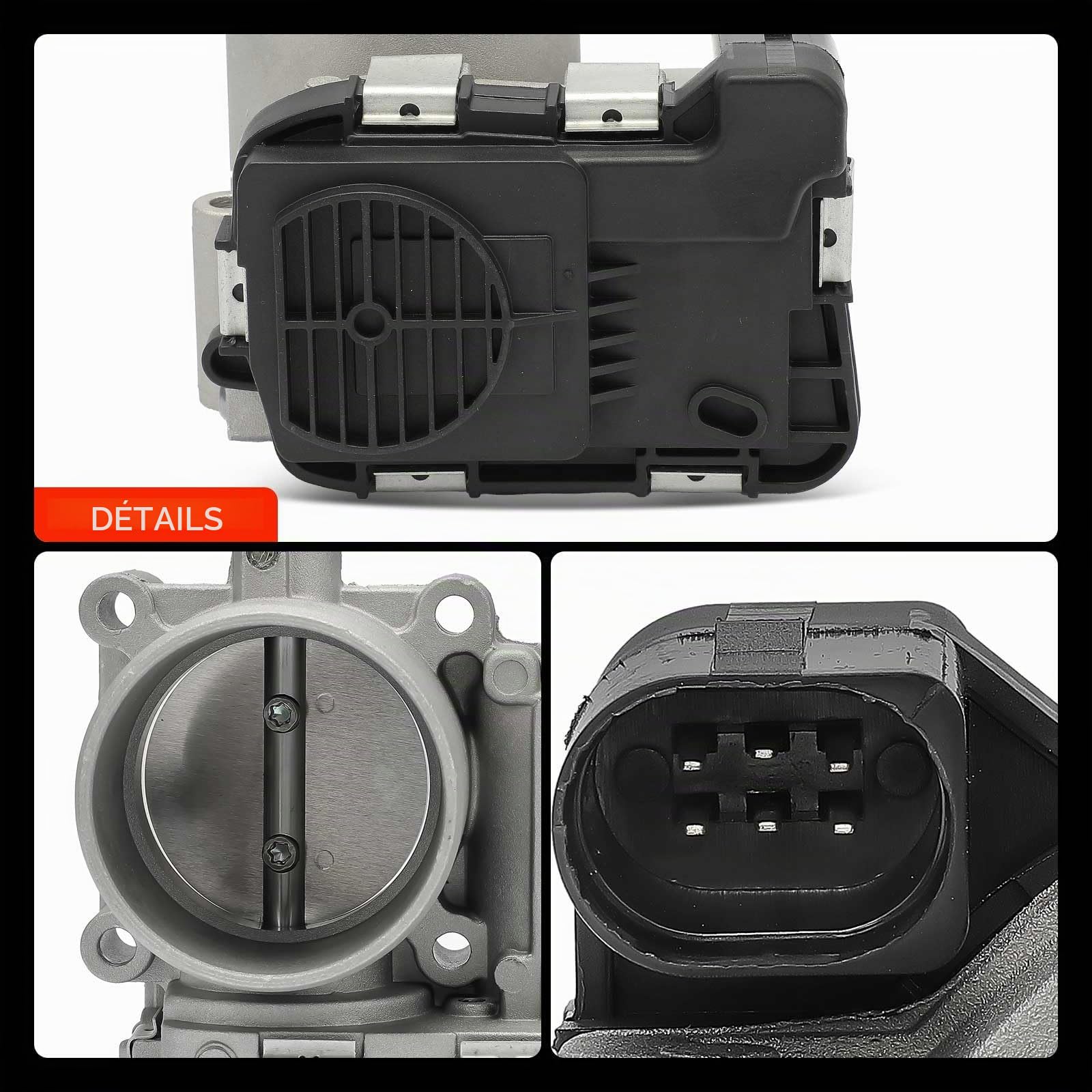 Frankberg Papillon des gaz Collecteur de papillon des gaz 03F133062E | Compatible avec: T.o.u.r.a.n 5T1, A1 Sportback 8XA 8XF, Polo 6C1 6R1, A3 8V1 8VK, CC 358, Golf Plus 521 5M1