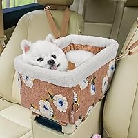 Vista 12 de BurgeonNest Asiento de Coche para Perro Pequeño, Asiento Elevador para Mascotas de Consola Central con Marco de Metal, Asiento Mejorado