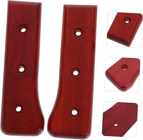 Miniatura 6 de Operitacx Repuesto de mango de cuchillo de cocina, 1 juego de mango de cuchillo de cocina, mango de cortador de chef de madera, mango de cortador de