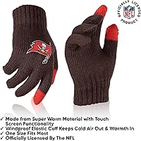 Vista 209 de Ultra Game Gorro de invierno de punto súper suave oficial de la NFL con guantes extra cálidos para pantalla táctil