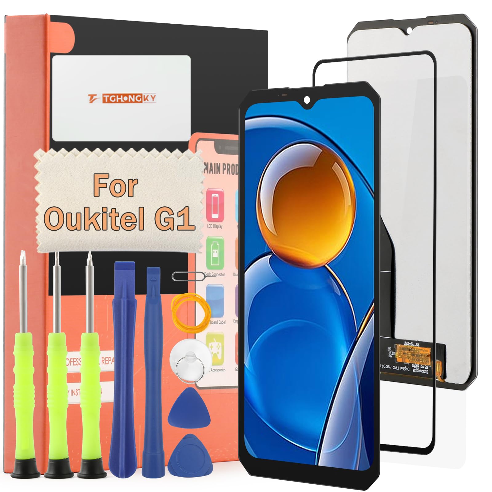 Schermo per Oukitel G1 Display Digitalizzatore Touch Screen LCD per Oukitel G1 Schermo LCD Display + Kit di Riparazione (Nero)