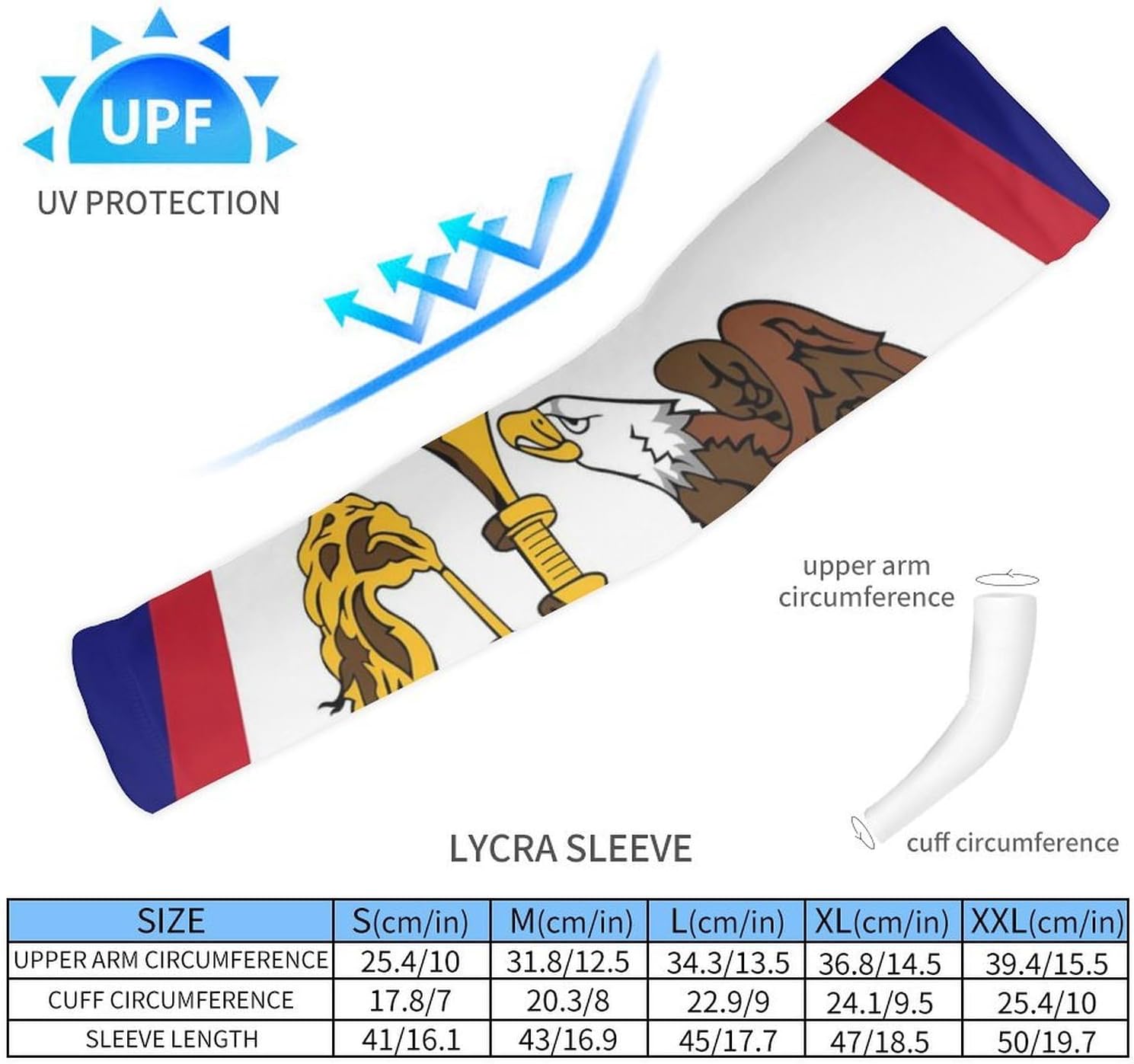United States Samoa Flag Arm Sleeves Cooling Sun Protection Sports Compression for Golf Basketball