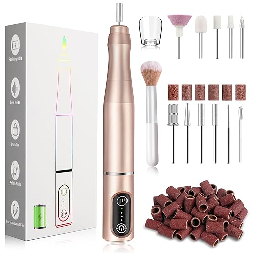 Efile - Kit de lima inalámbrico eléctrico recargable, removedor de esmalte de uñas de gel acrílico profesional, máquina de manicura y pedicura,