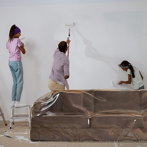 Miniatura 6 de Fundas de sofá de plástico para mascotas, protector de sofá transparente más grueso para moverse, resistente al agua, protección de plástico contra