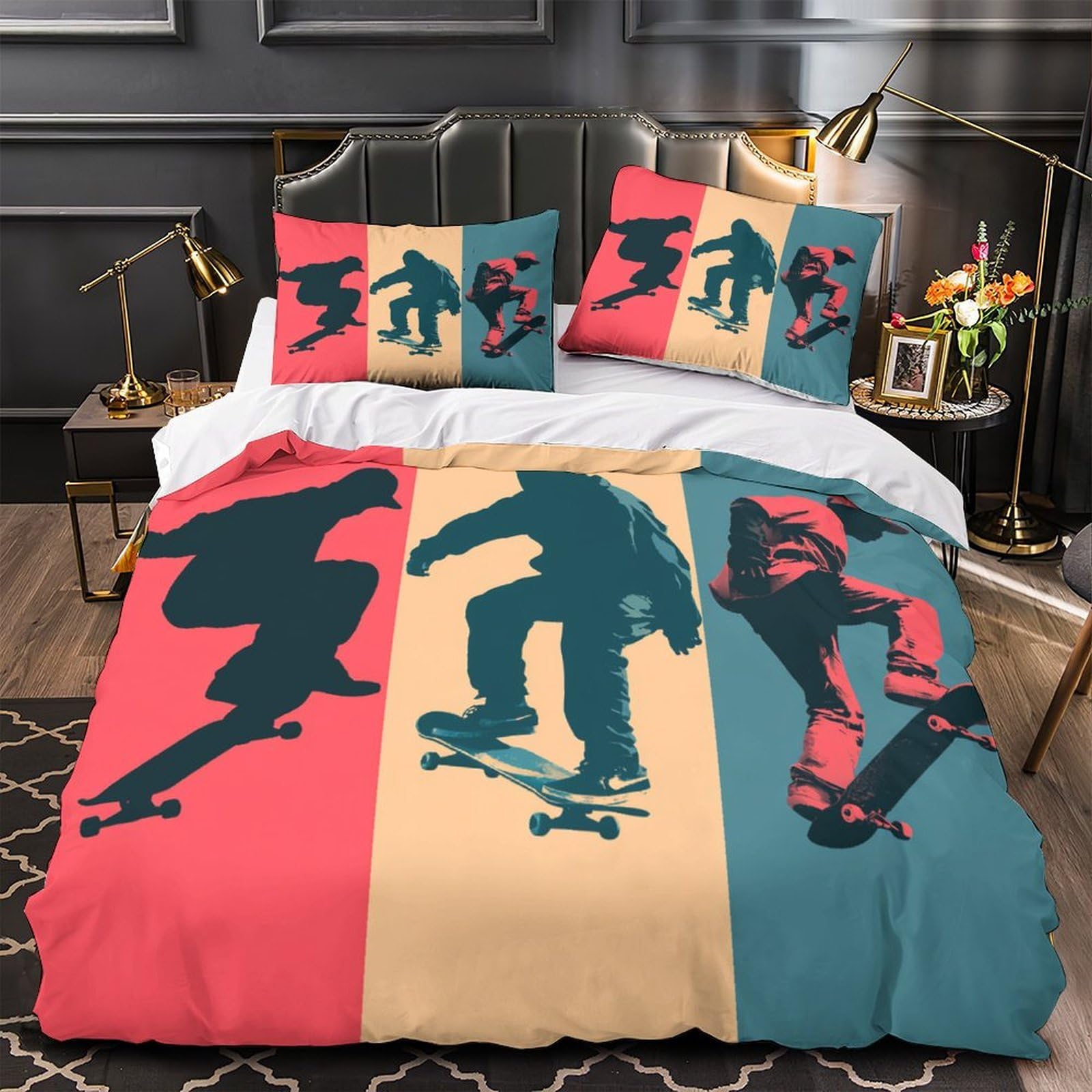 Housse de couette Shetland douce et hypoallergénique avec fermeture éclair 200x200
