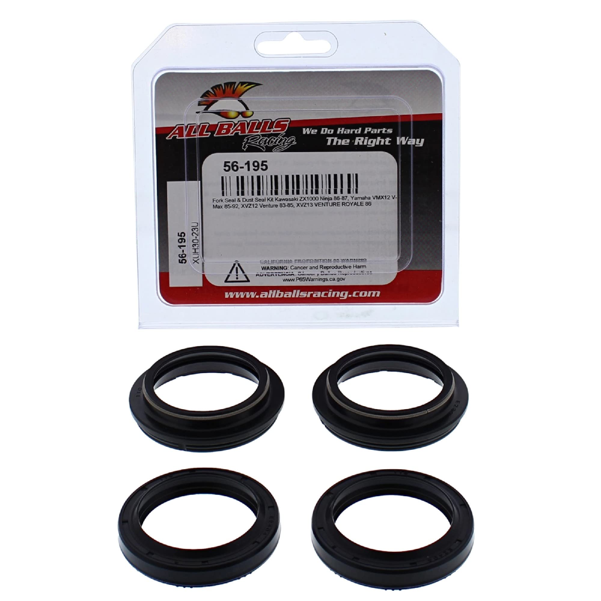 Amazon.com: All Balls Racing 56-195 Fork and Dust Seal Kit