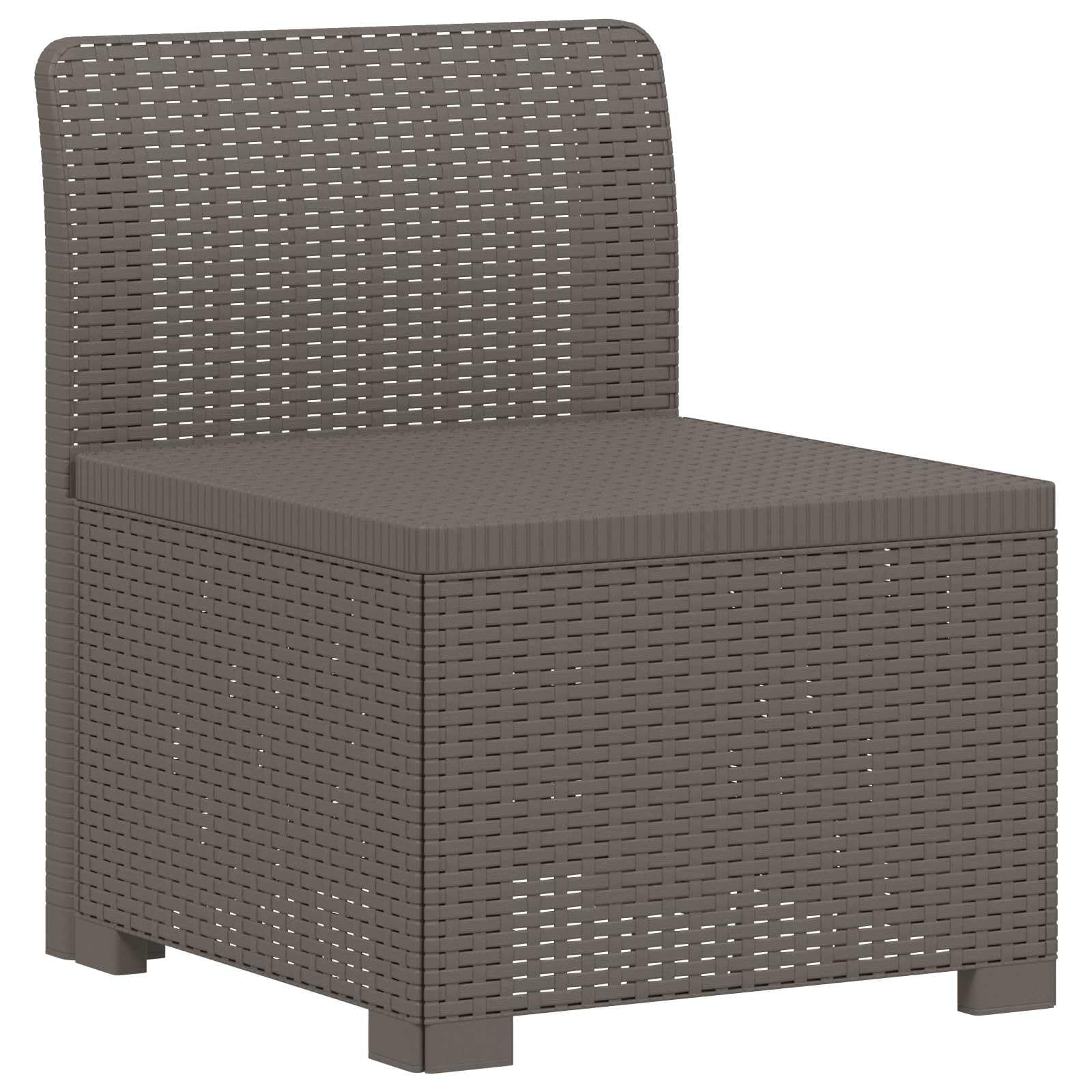 Polipropileno ratán resistente UV jardín terraza moderno Gris Claro