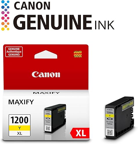 Miniatura 2 de Canon PGI-1200XL - Depósito de tinta amarilla auténtica, compatible con impresoras MB2120, MB2720, B2020 y MB2320 (opcional)