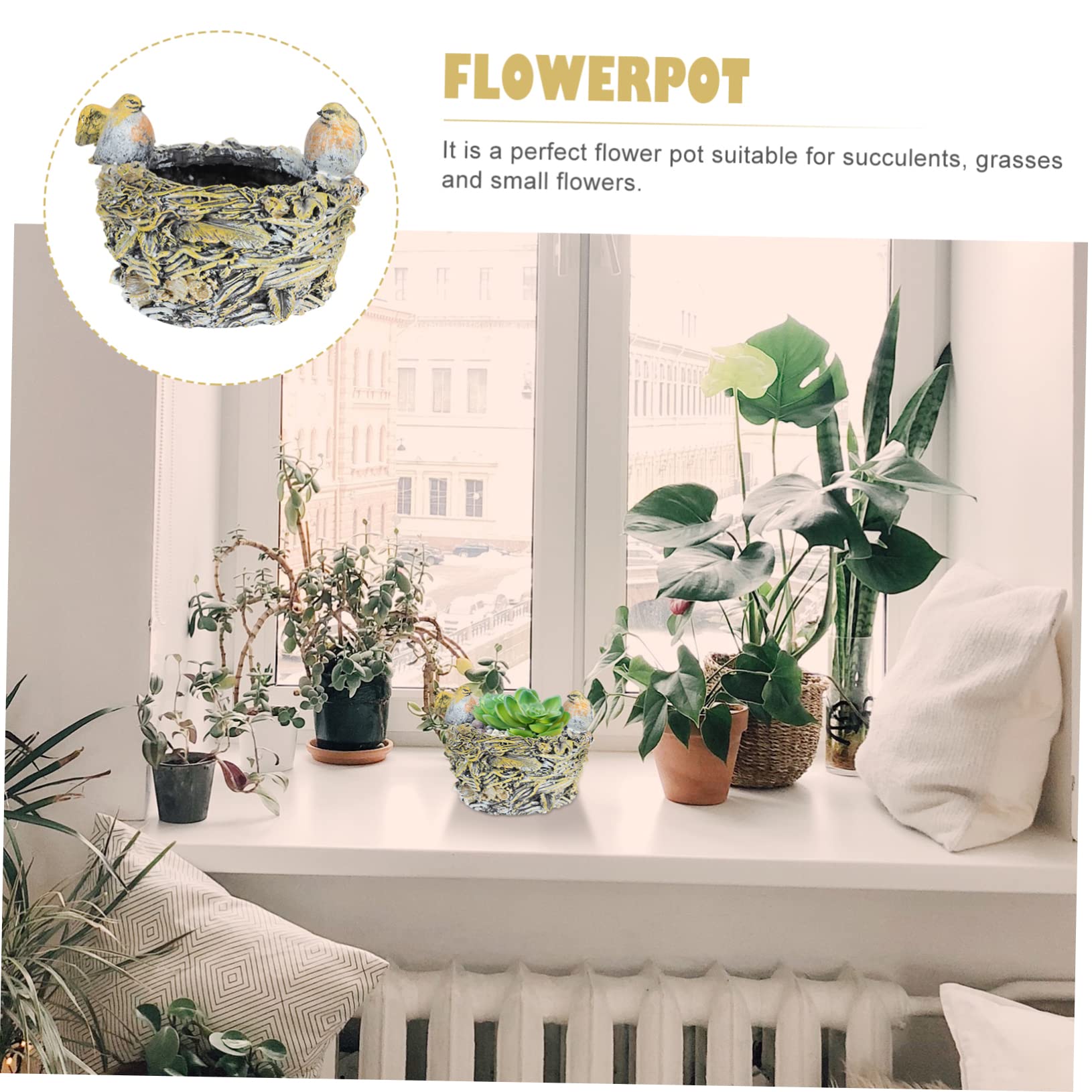Happyyami Blumentopf Aus Resin Resin Topf Für Sukkulenten Übertopf Bonsai Töpfe Pflanzenbehälter Für Gräser Und Kleine Blumen Home Decor Für Garten Und Terrasse