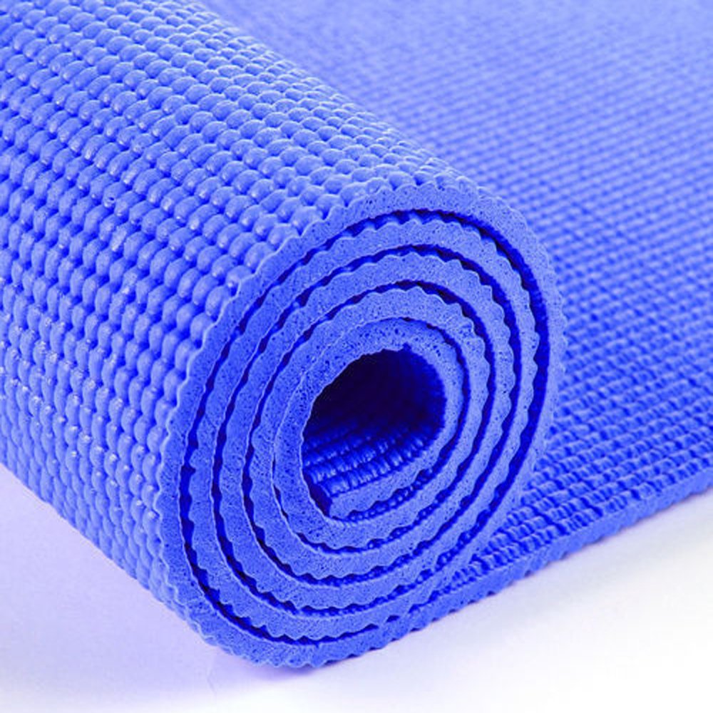 Tappetino Da Yoga Blu In PVC Spesso 6 MM MATCHU SPORTS - Foto 7