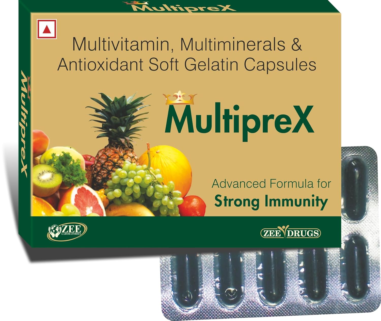 Multiprex Multivitamin & Multimineral Soft Gelatin Capsules – Daily Health Supplement – Boosts Immunity, Energy & Overall Wellness - (10 Capsules Each) - Pack of 10 Multiprex Multivitamin & Multimineral Soft Gelatin Capsules – Daily Health Supplement – Boosts Immunity, Energy & Overall Wellness - (10 Capsules Each) - Pack of 10