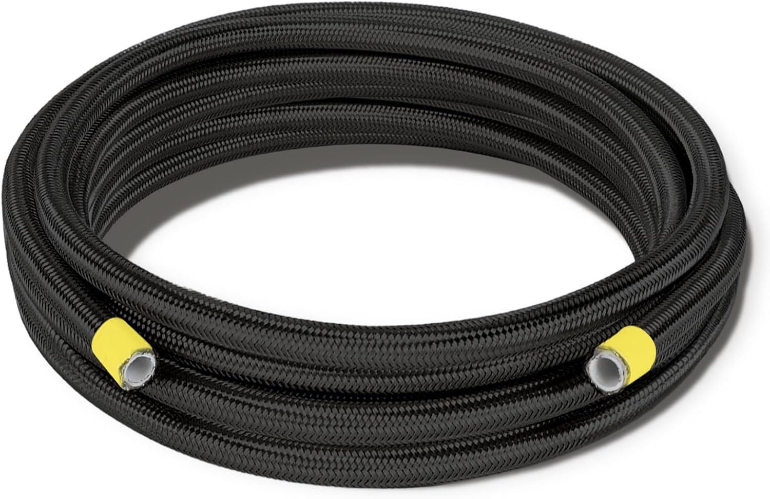 12AN Oil Cooler Hose, 3/4 inch Dia Nylon Braided high Pressure Fuel line Stainless Steel Rubber Hose, for Automotive, Marine Engine Tube Fuel System Hose - (5M/16FT), Black