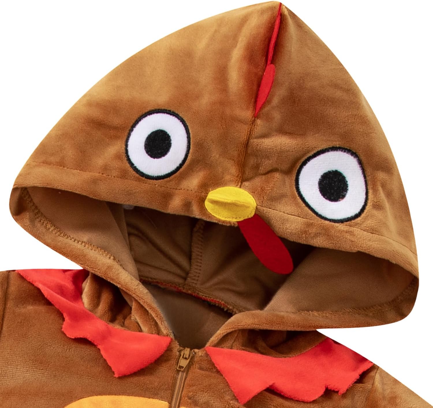 Newborn Baby Boy Girl Thanksgiving Little Turkeys Romper Hooded Fall Winter Outfits