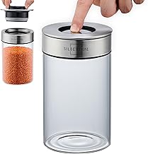 SILBERTHAL Glass Storage Jars with Lid, 1000 ml, Storage Jars, Moth-Proof for Airtight and Leak-Proof Storage in the Kitchen